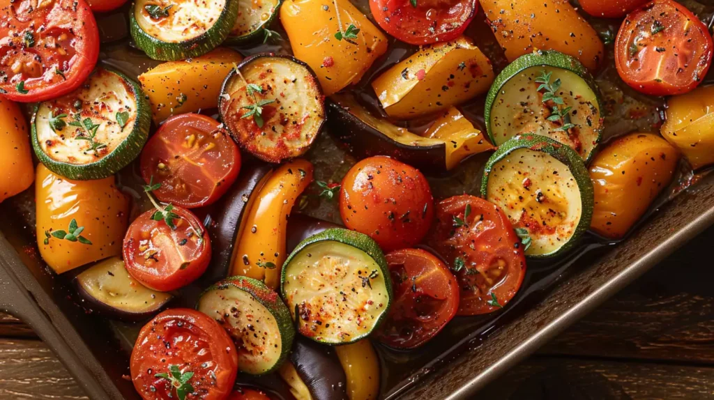 hyperdetailed photo of ratatouille recipe sliced zucc min