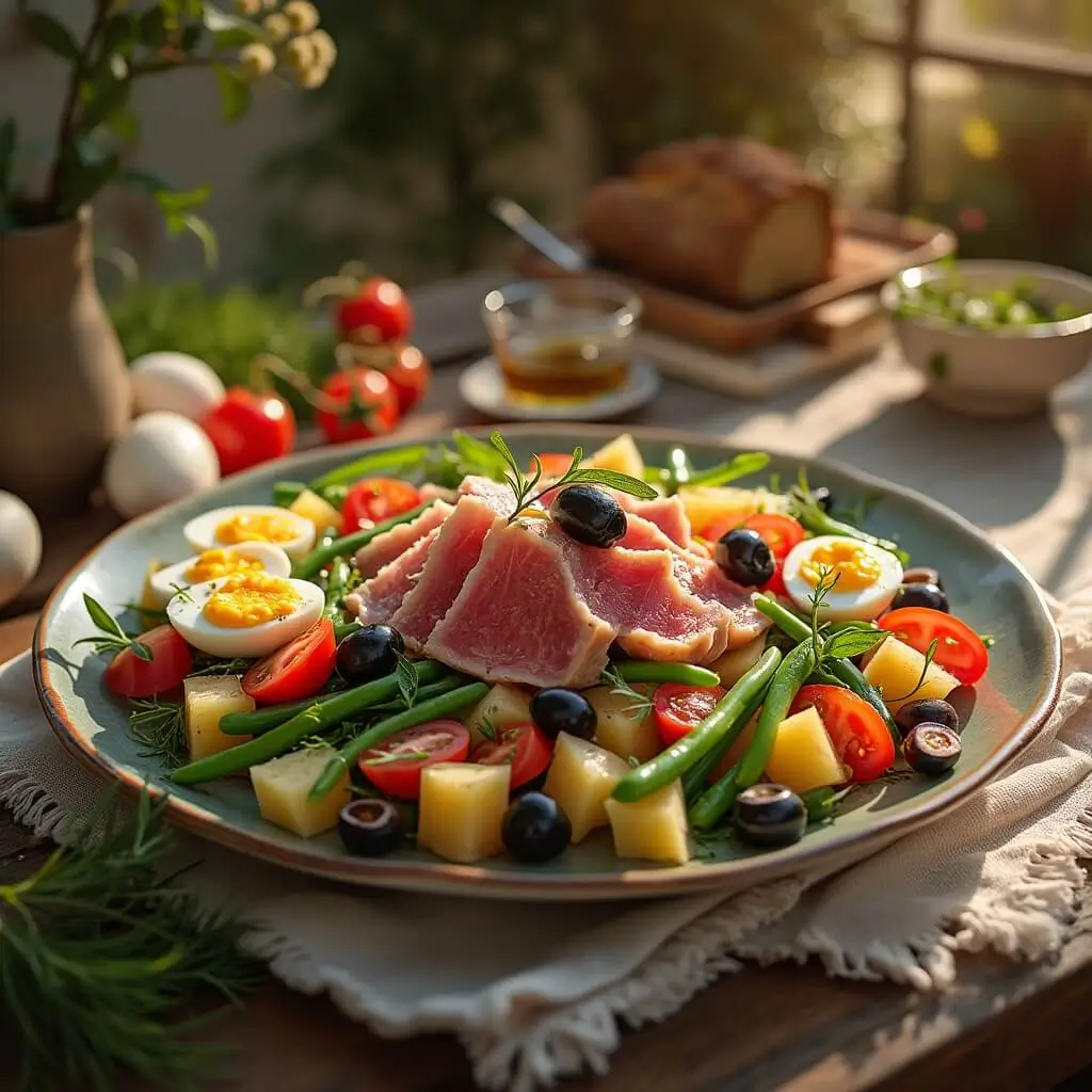Salade Niçoise Savoureuse Méditerranée
