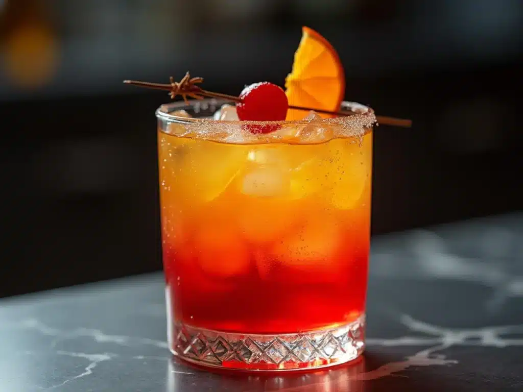 Photo Cocktail Tequila Sunrise