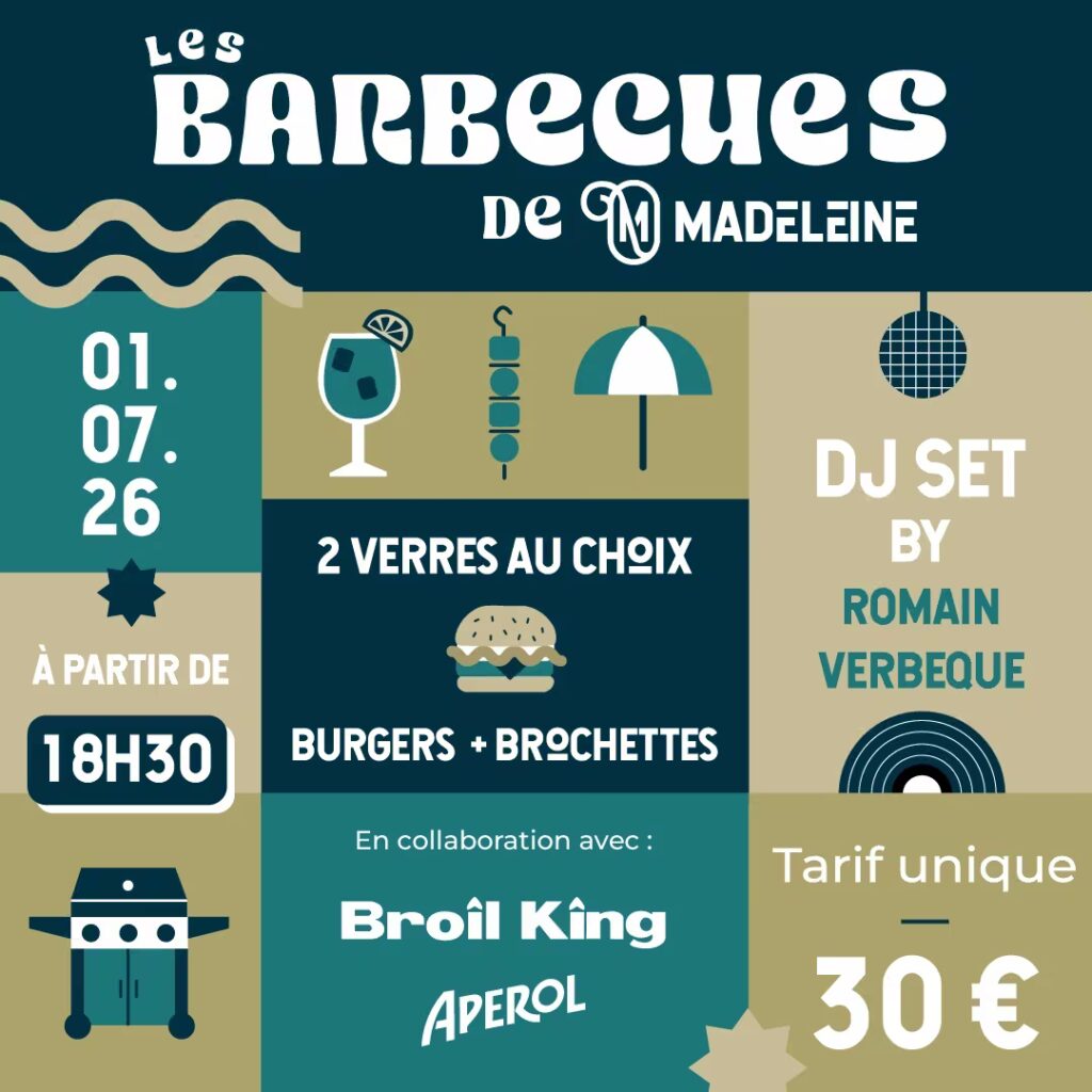 Brasserie Madeleine x Broil King - événement barbecue du 1 juillet 2026